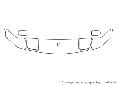 944 3M Clear Bra Hood Precut PPF Diagram
