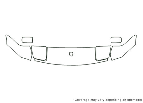 944 3M Clear Bra Hood Precut PPF Diagram