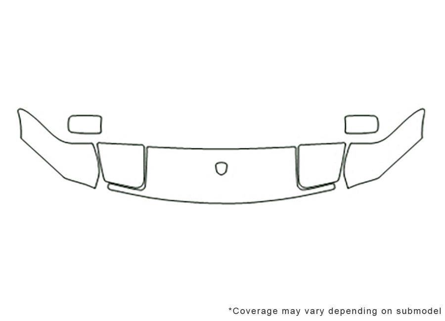 944 3M Clear Bra Hood Precut PPF Diagram