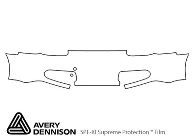 boxster Avery Dennison Clear Bra Bumper Precut PPF Diagram