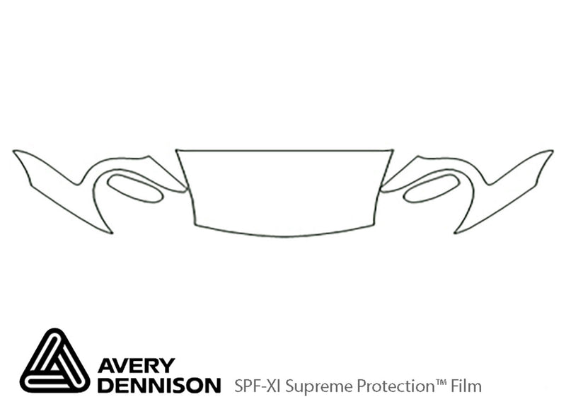 boxster Avery Dennison Clear Bra Hood Precut PPF Diagram