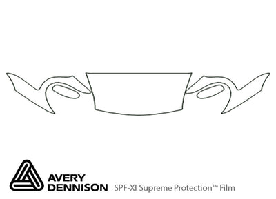 boxster Avery Dennison Clear Bra Hood Precut PPF Diagram