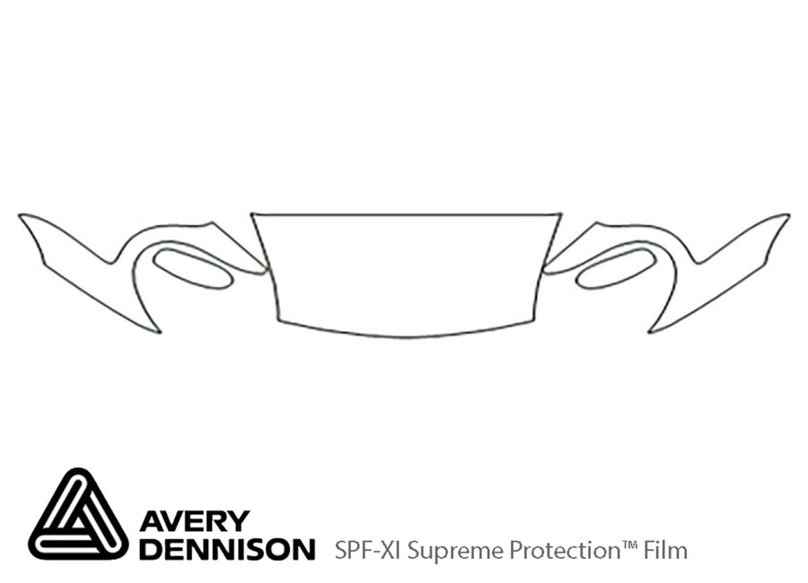 boxster Avery Dennison Clear Bra Hood Precut PPF Diagram