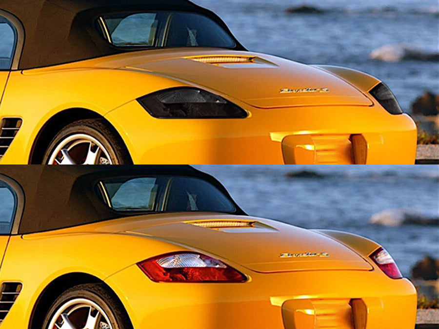 boxster Before and After Smoked Taillights