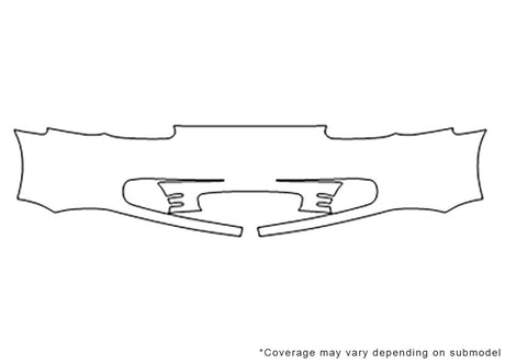 boxster 3M Clear Bra Bumper Precut PPF Diagram
