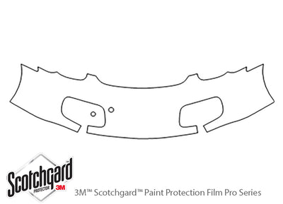 boxster 3M Clear Bra Bumper Precut PPF Diagram