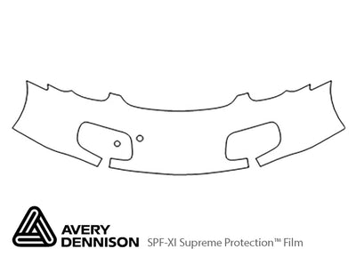 boxster Avery Dennison Clear Bra Bumper Precut PPF Diagram