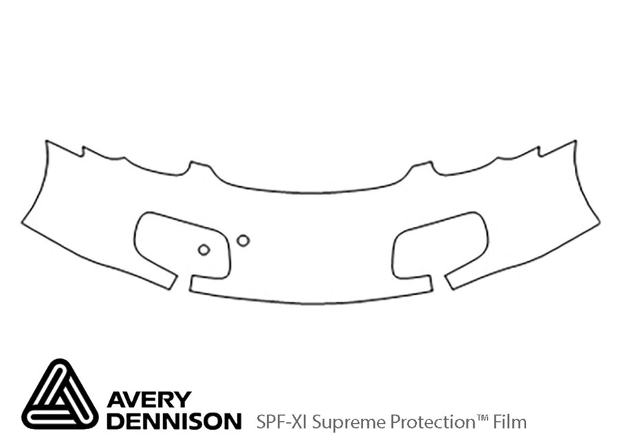 boxster Avery Dennison Clear Bra Bumper Precut PPF Diagram