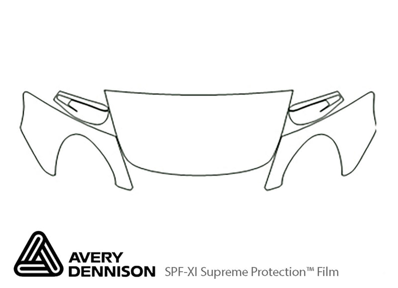 boxster Avery Dennison Clear Bra Hood Precut PPF Diagram