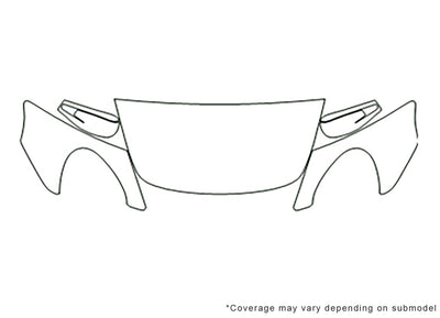 boxster 3M Clear Bra Hood Precut PPF Diagram