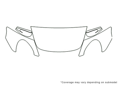 boxster 3M Clear Bra Hood Precut PPF Diagram