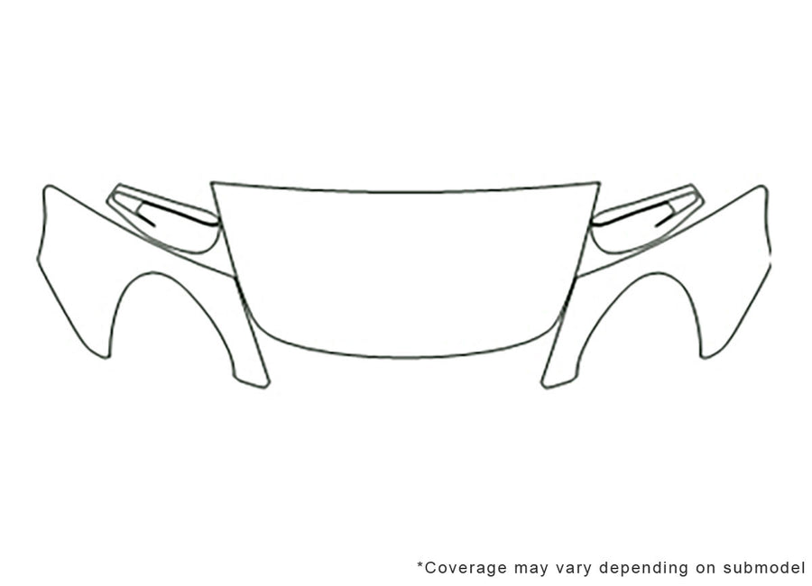 boxster 3M Clear Bra Hood Precut PPF Diagram