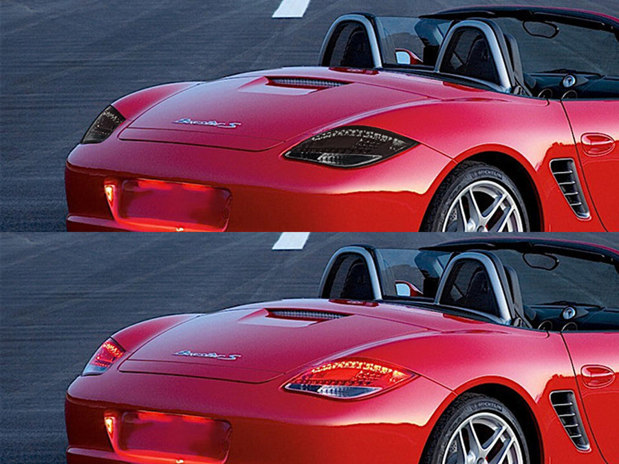 boxster Before and After Smoked Taillights