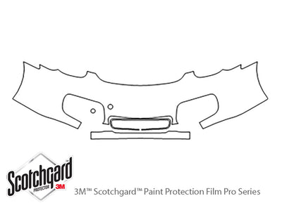 boxster 3M Clear Bra Bumper Precut PPF Diagram