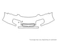 boxster Avery Dennison Clear Bra Bumper Precut PPF Diagram