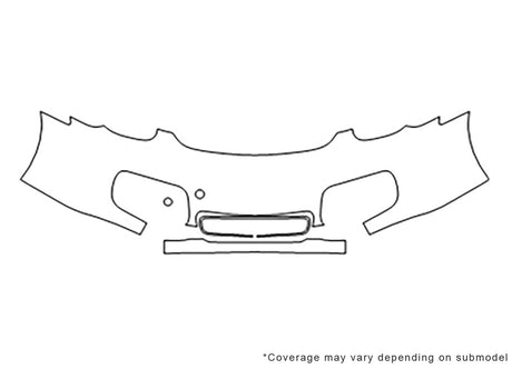 boxster Avery Dennison Clear Bra Bumper Precut PPF Diagram