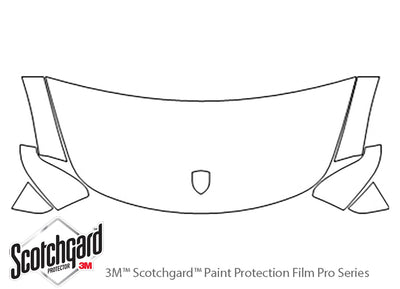 boxster 3M Clear Bra Hood Precut PPF Diagram