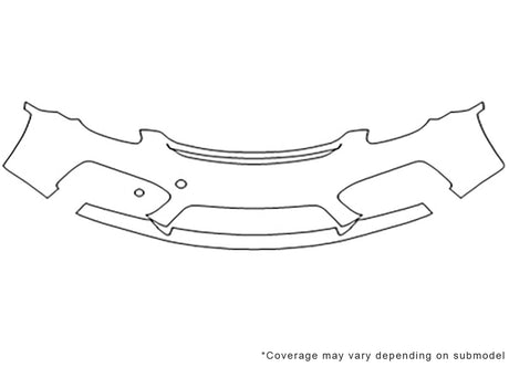 boxster 3M Clear Bra Bumper Precut PPF Diagram