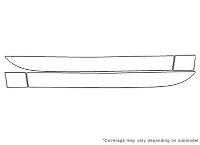 boxster 3M Clear Bra Door Cup Precut PPF Diagram