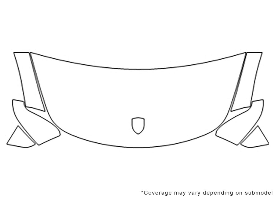 boxster Avery Dennison Clear Bra Hood Precut PPF Diagram