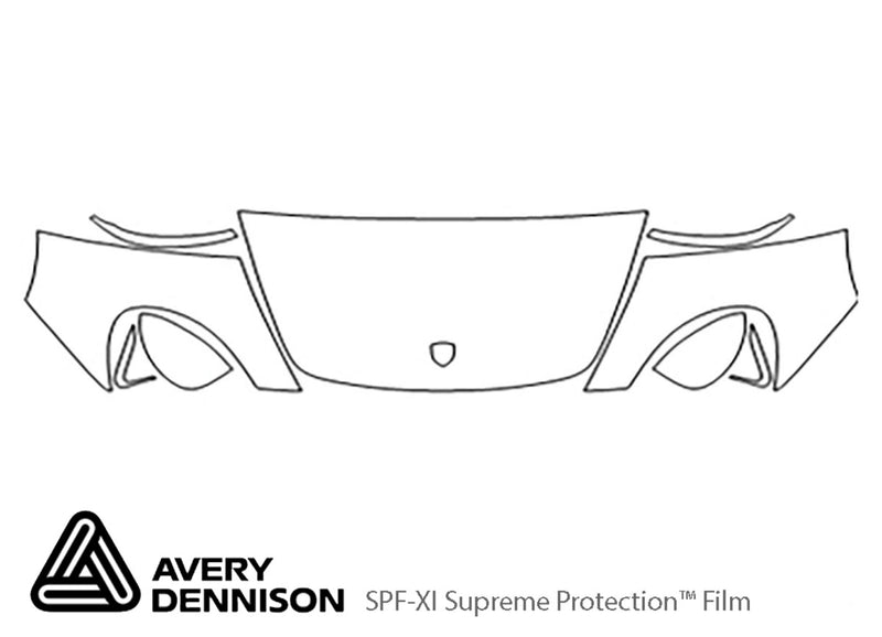 carrera gt Avery Dennison Clear Bra Hood Precut PPF Diagram