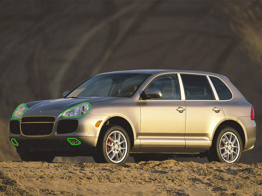 porsche cayenne 2003-2006 Headlight Protection Installation Location