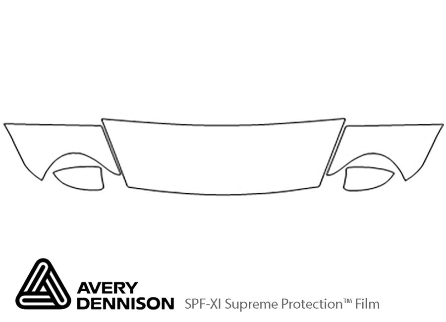 cayenne Avery Dennison Clear Bra Hood Precut PPF Diagram