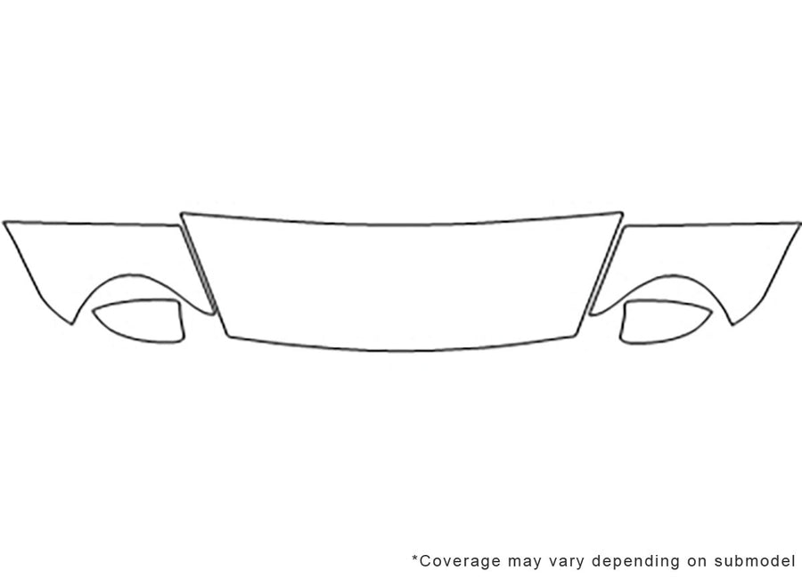 cayenne Avery Dennison Clear Bra Hood Precut PPF Diagram