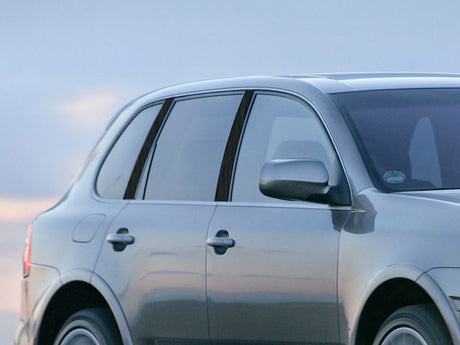 porsche cayenne 2003-2010 Brushed Aluminum Black Pillar Cover Diagram