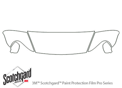 cayenne 3M Clear Bra Hood Precut PPF Diagram