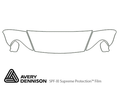 cayenne Avery Dennison Clear Bra Hood Precut PPF Diagram