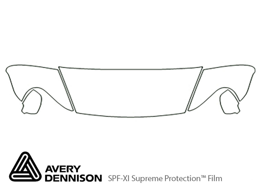 cayenne Avery Dennison Clear Bra Hood Precut PPF Diagram