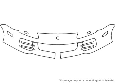 cayenne Avery Dennison Clear Bra Bumper Precut PPF Diagram
