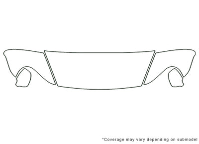 cayenne Avery Dennison Clear Bra Hood Precut PPF Diagram