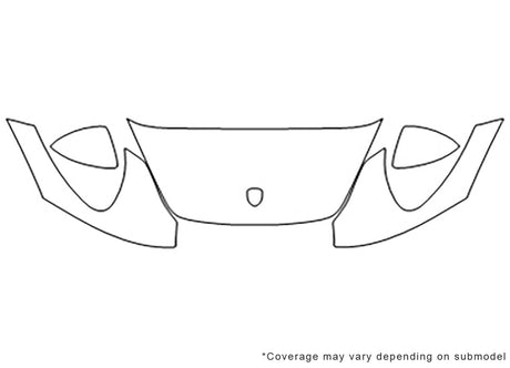 cayenne Avery Dennison Clear Bra Hood Precut PPF Diagram