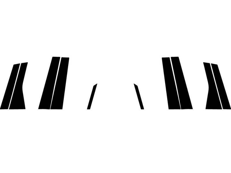 porsche cayenne 2011-2017 Carbon Fiber Pillar Trim Diagram