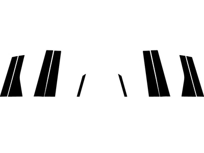 porsche cayenne 2011-2017 Matte Black Pillar Trim Diagram