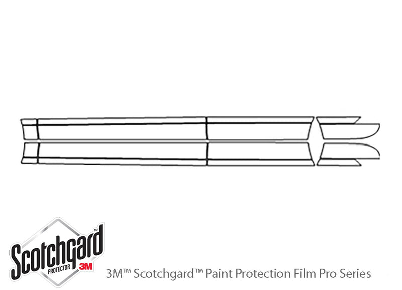 cayenne 3M Clear Bra Door Cup Precut PPF Diagram
