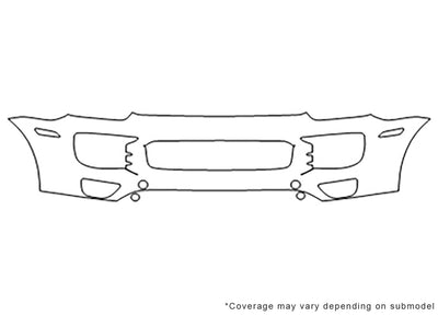 cayenne 3M Clear Bra Bumper Precut PPF Diagram