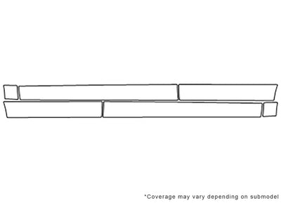 cayenne 3M Clear Bra Door Cup Precut PPF Diagram