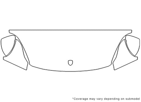 cayenne Avery Dennison Clear Bra Hood Precut PPF Diagram