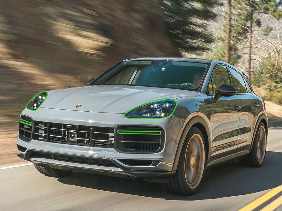 porsche cayenne 2019-2023 Headlight Protection Installation Location