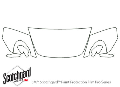 cayman 3M Clear Bra Hood Precut PPF Diagram