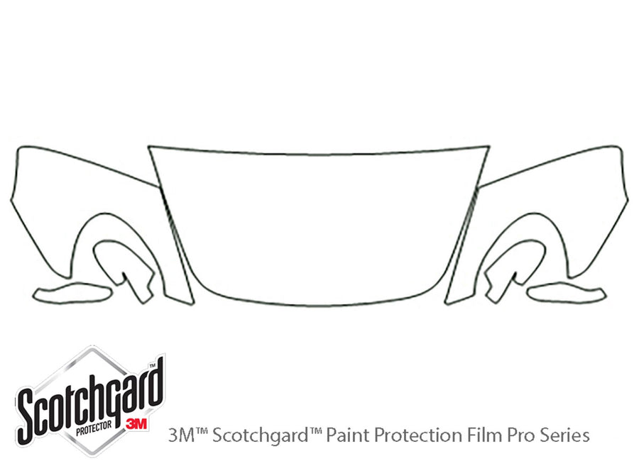 cayman 3M Clear Bra Hood Precut PPF Diagram