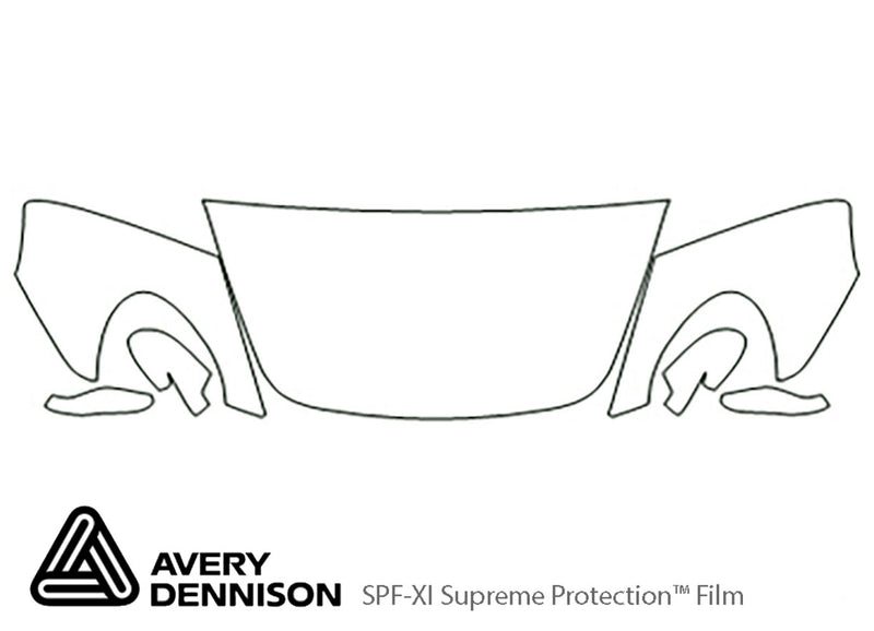 cayman Avery Dennison Clear Bra Hood Precut PPF Diagram