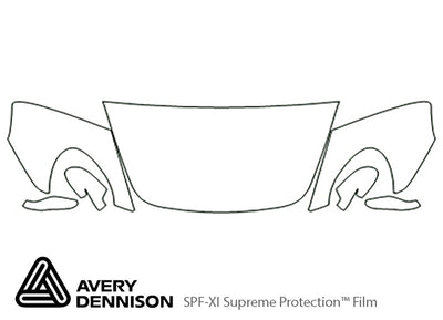 cayman Avery Dennison Clear Bra Hood Precut PPF Diagram