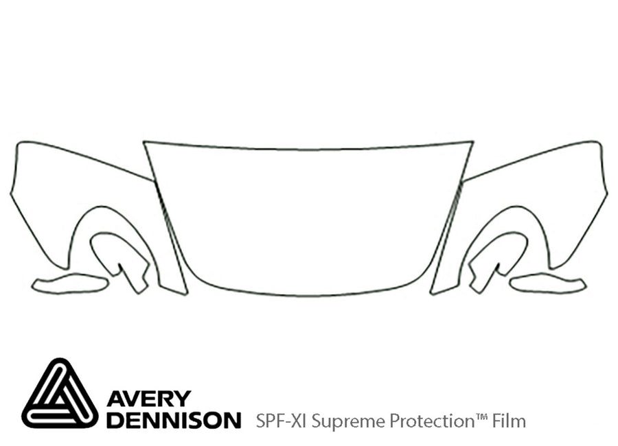 cayman Avery Dennison Clear Bra Hood Precut PPF Diagram