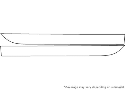 cayman 3M Clear Bra Door Cup Precut PPF Diagram
