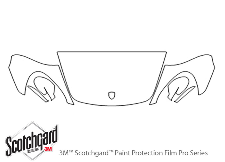 cayman 3M Clear Bra Hood Precut PPF Diagram