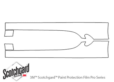 cayman 3M Clear Bra Door Cup Precut PPF Diagram